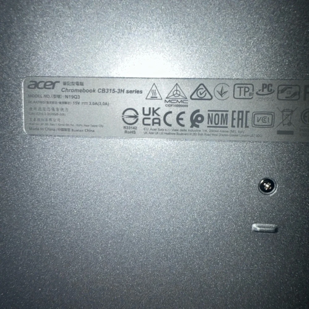 Acer Silver Chromebook